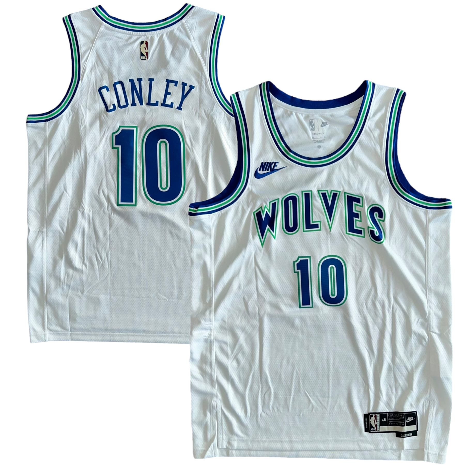 Men Minnesota Timberwolves 10 Conley white Nike 2024 NBA Jersey